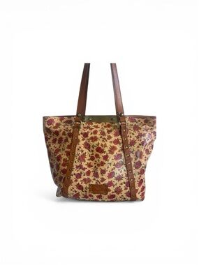 Patricia Nash Benvenuto Rosso Fiore Floral Tote Large Leather with New Dust Bag